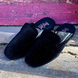 Sleek Black Velvet Mules by Angel Steps